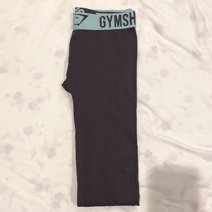 GYMSHARK ORIGINAL LOW RISE LEGGINGS - FULL LENGTH TEAL/GRAY